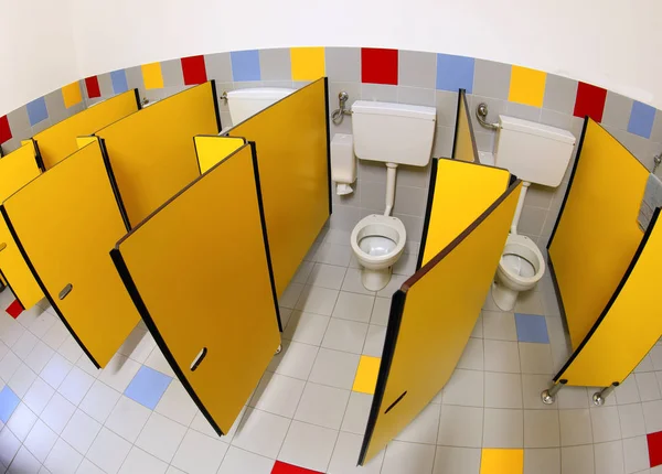 Doors of a Bathroom of a kindergarten — Stock Photo, Image