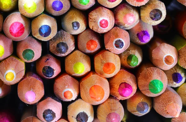 Tips of colored pencils — Stock Photo, Image