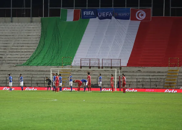 Vicenza Italia Octubre 2018 Partido Fútbol Italia Túnez Menores Años —  Fotos de Stock