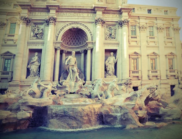 Famous Fountain Trevi Rome Central Italy People — 스톡 사진