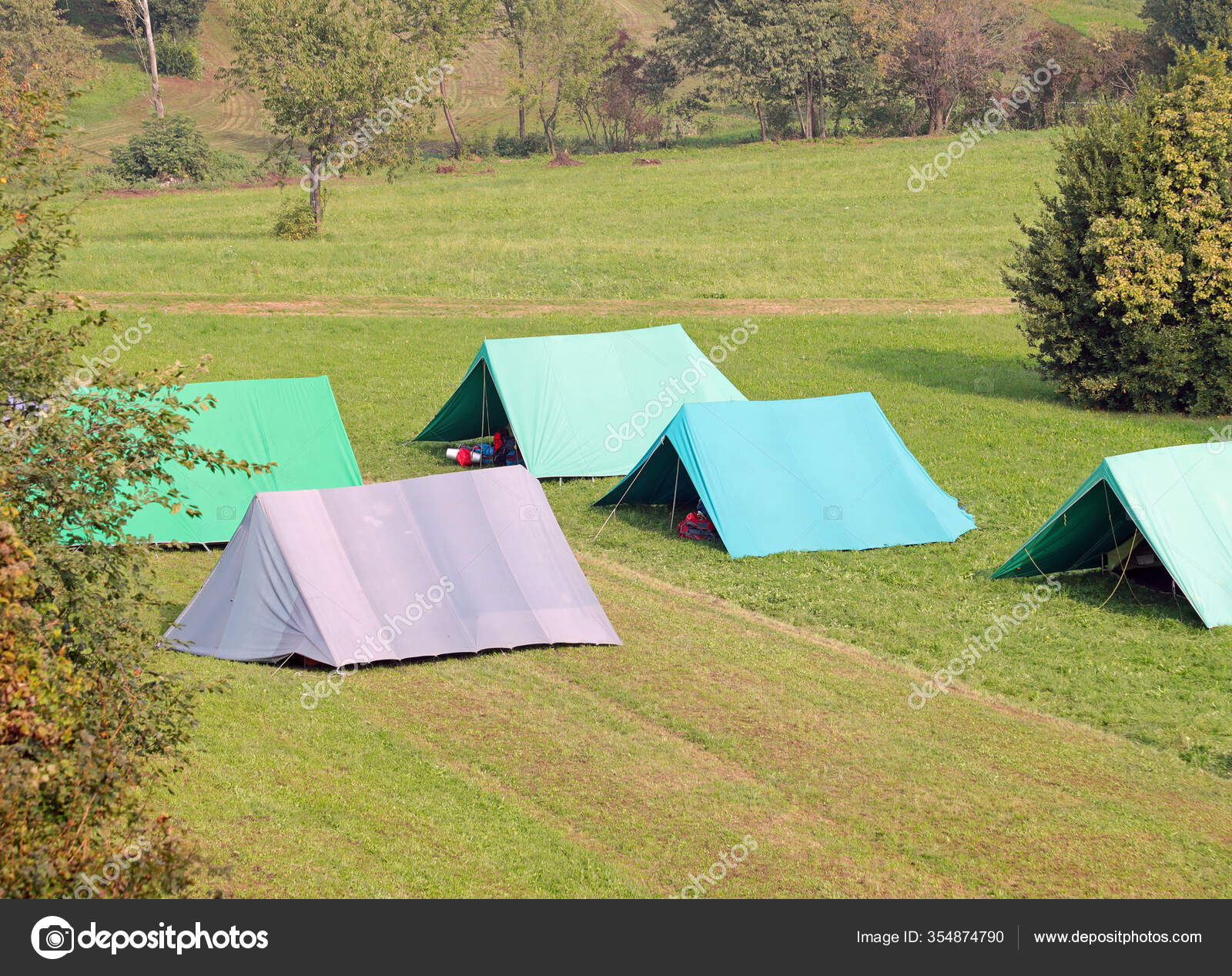Tented Boy Scout Camp Outdoor Campsite Stock Photo by ©ChiccoDodiFC