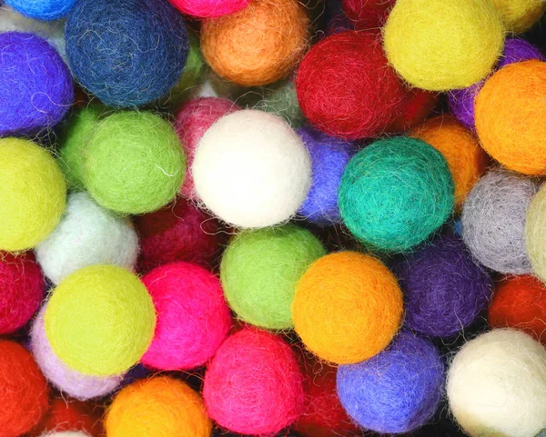 Palline Colorate Feltro Decorazioni Della Casa Occasioni Speciali — Foto Stock