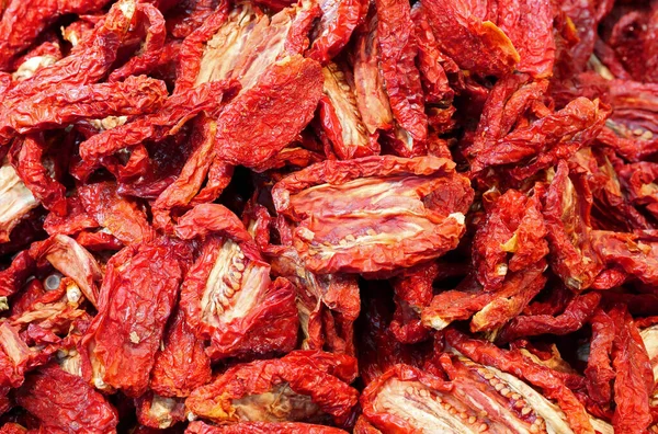 Red Dried Tomatoes Southern Italy — Stock Photo, Image