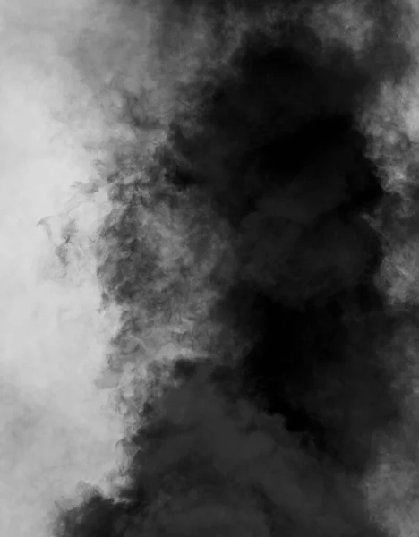 Bardzo Gęsty Czarny Dym Wybuchu — Zdjęcie stockowe