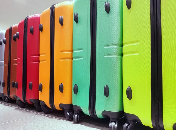suitcases in the airport luggage storage for control