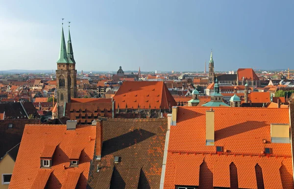 Nürnberg Deutschland Mitteleuropa Mit Hausdächern — Stockfoto