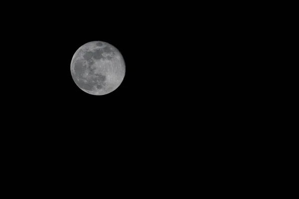 Gran Luna Perfecta También Pueden Ver Los Cráteres Lunares Durante — Foto de Stock