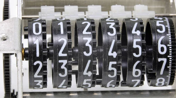 Numbers Analog Meter Numbers Number One Six — Stock Photo, Image