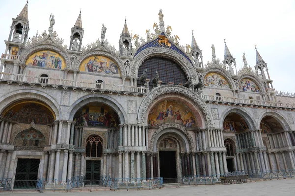 Basílica San Marcos Venecia Italia Sin Personas Debido Bloqueo Causado — Foto de Stock