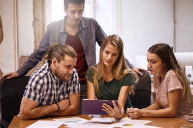 Takım profesyonel görünümlü tablet pc