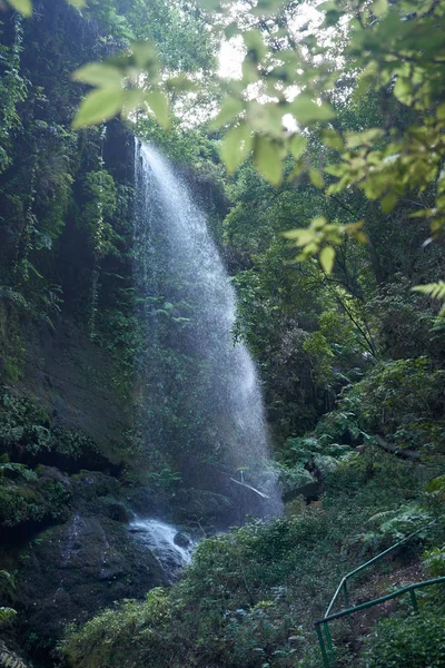Cascada en cascada sobre una ladera de montaña — Foto de Stock