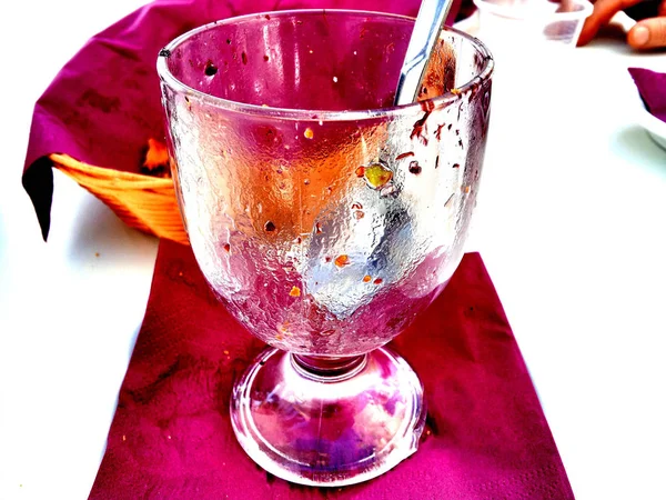 Boş Sicilya granita barda bir fincan