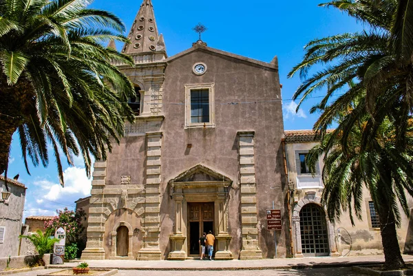 Forza d'Agro antik Ortaçağ Kilisesi. Sicilya