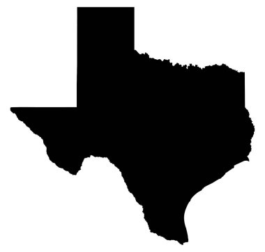 US Texas map illustration clipart
