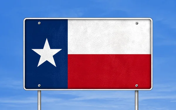 Texas Highway Road Sign — Stock Photo, Image