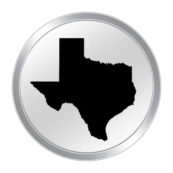 Texas Map Button Illustration — Stock Photo, Image
