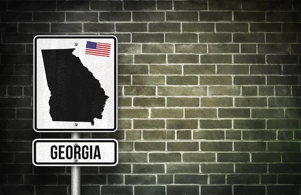 Georgia Ulica Znak Ameryka — Zdjęcie stockowe