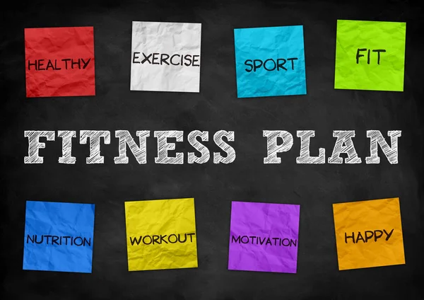 Fitness Plan - important attributes — Stock Photo, Image