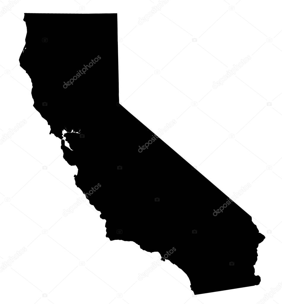 California map button illustration
