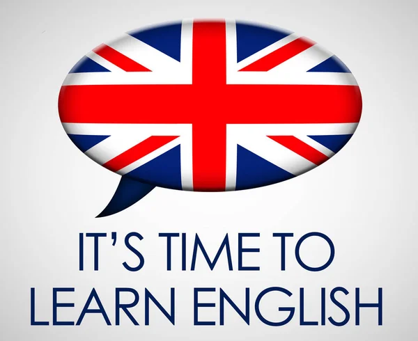 English - it is time to learn — Stock Photo, Image