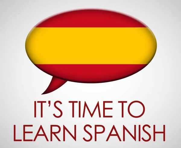Іспанська - це час, щоб дізнатися — стокове фото