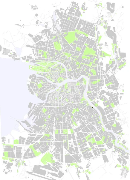 Mappa San Pietroburgo — Vettoriale Stock