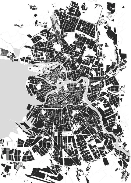 Mapa vectorial San Petersburgo — Vector de stock