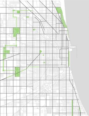 Chicago, ABD şehir haritası