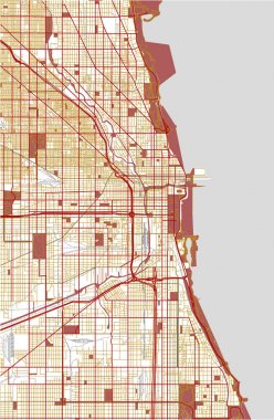 Chicago, ABD şehir haritası