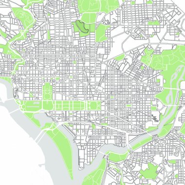 Washington, D.C. 'nin haritası, ABD
