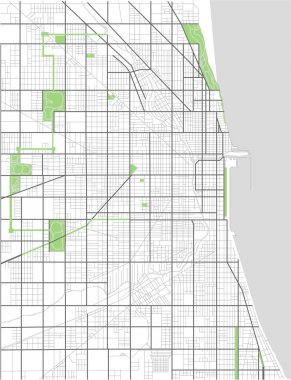 Chicago, ABD şehir haritası