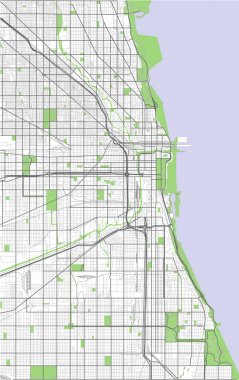 Chicago, ABD şehir haritası