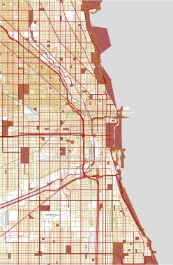 Chicago, ABD şehir haritası