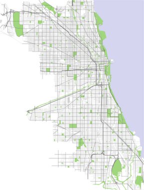 Chicago, ABD şehir haritası