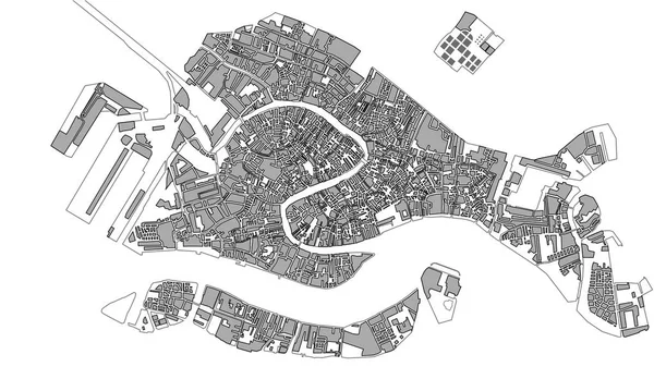 베니스, 이탈리아의 도시 지도 — 스톡 사진