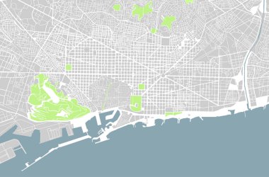 Barcelona, İspanya şehir haritası