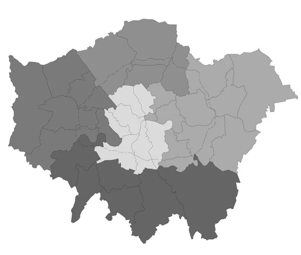 Mapa de la ciudad de Londres, Gran Bretaña — Vector de stock