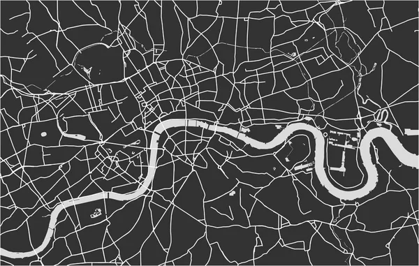 Carte de la ville de Londres, Grande-Bretagne — Image vectorielle
