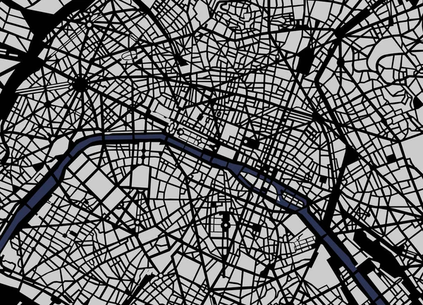 Карта города Париж, Франция — стоковый вектор