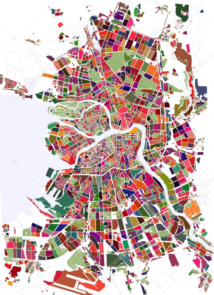 map Saint Petersburg, Russia