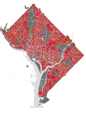 Washington, D.C. 'nin haritası, ABD