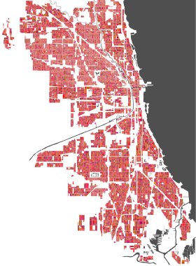 Chicago, ABD şehir haritası