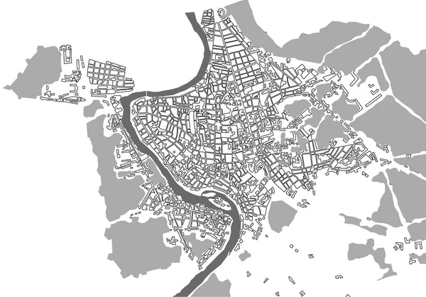 Carte de la ville de Rome, Italie — Image vectorielle