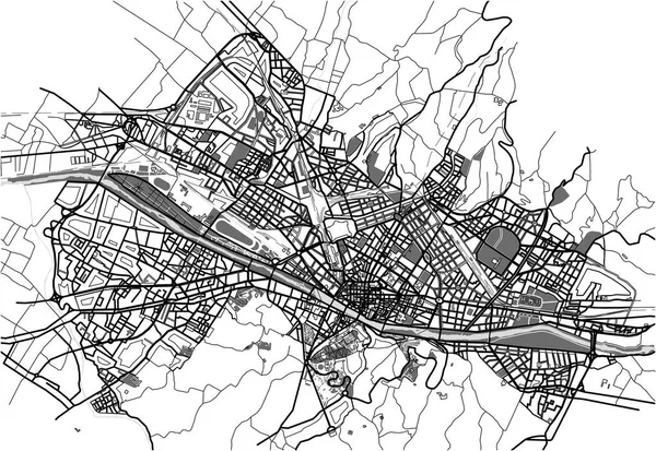 Stadtplan von Florenz, Italien — Stockvektor