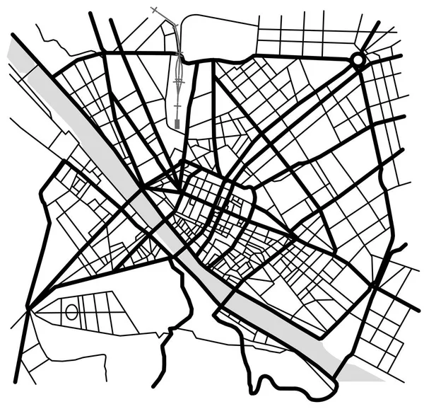 Plattegrond van de stad van Florence, Italië — Stockvector