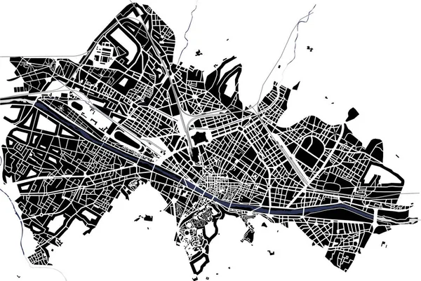 La carte de Florence, Italie — Image vectorielle