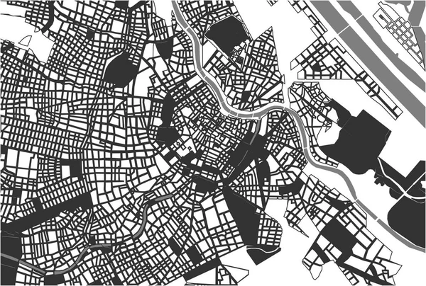 Mapa de Viena, Austria — Vector de stock