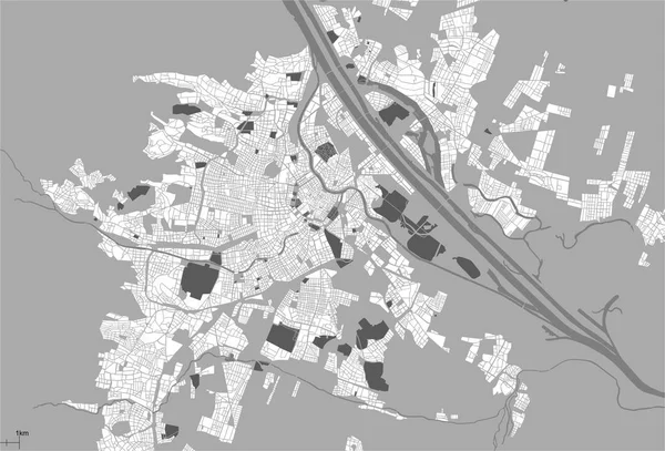 Stadskarta i Wien, Österrike — Stock vektor