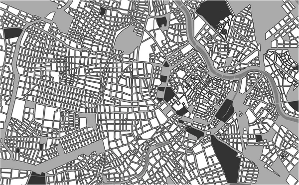 Şehir haritası, Viyana, Avusturya — Stok Vektör