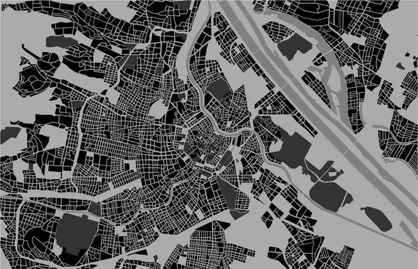 Stadtplan von Wien, Österreich — Stockvektor